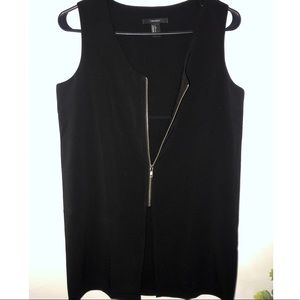 Black Zipped Vest/Tunic